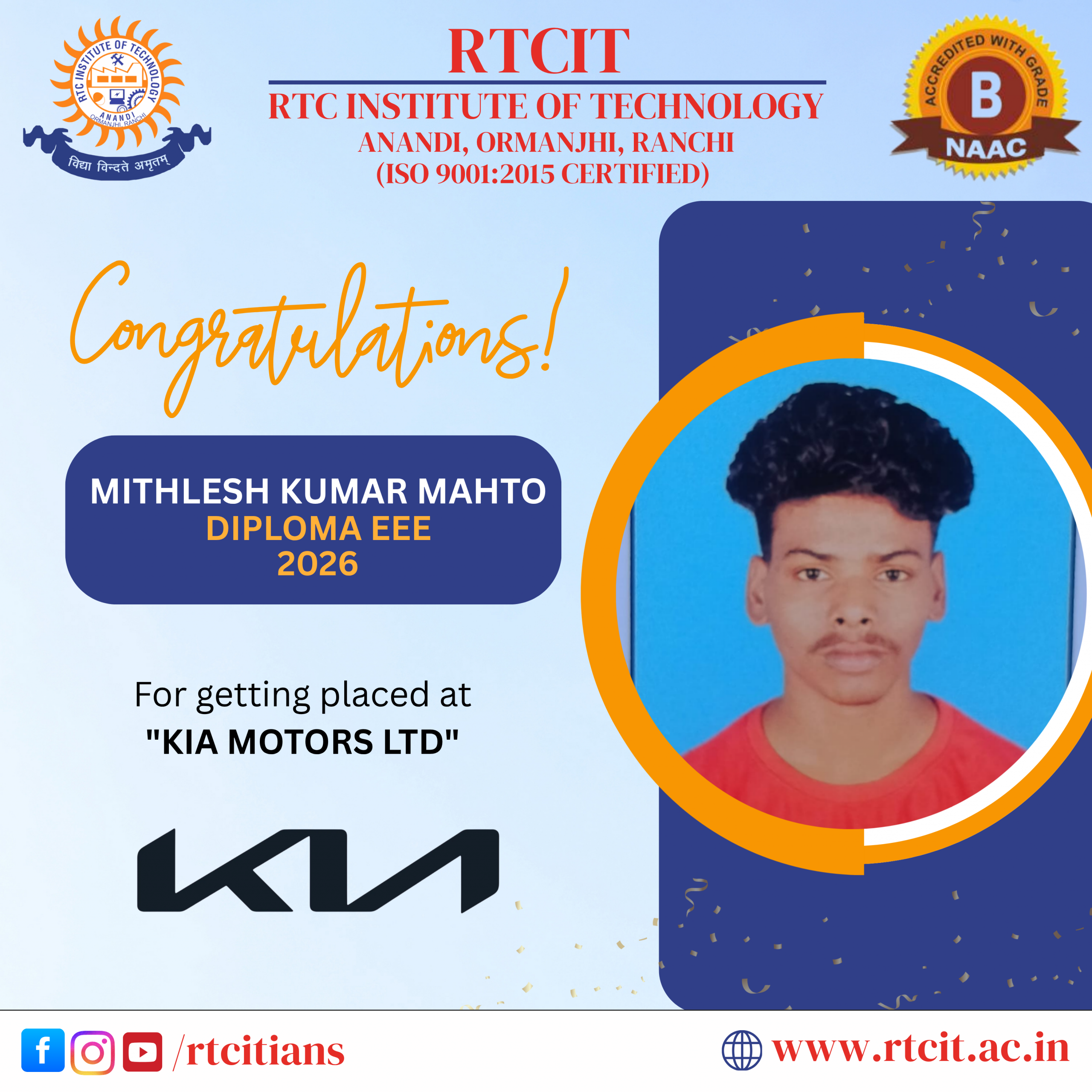 RTC KIA MOTORS LTD PLACED (1)