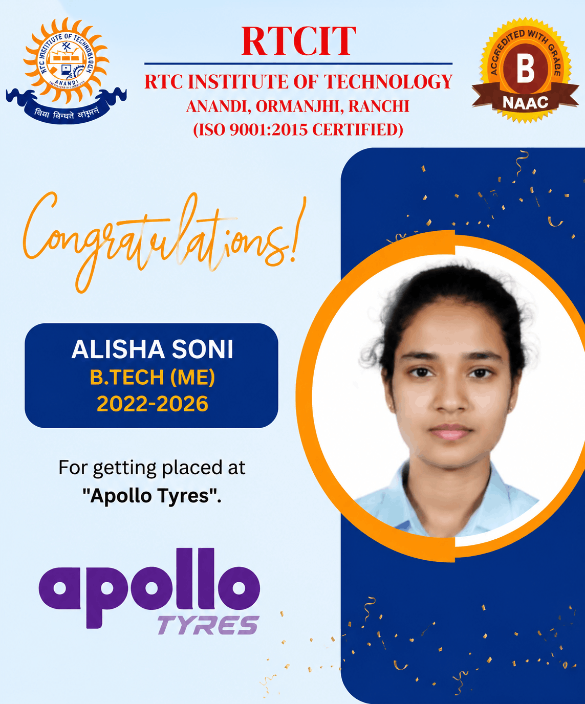 B.Tech Placed Student 22
