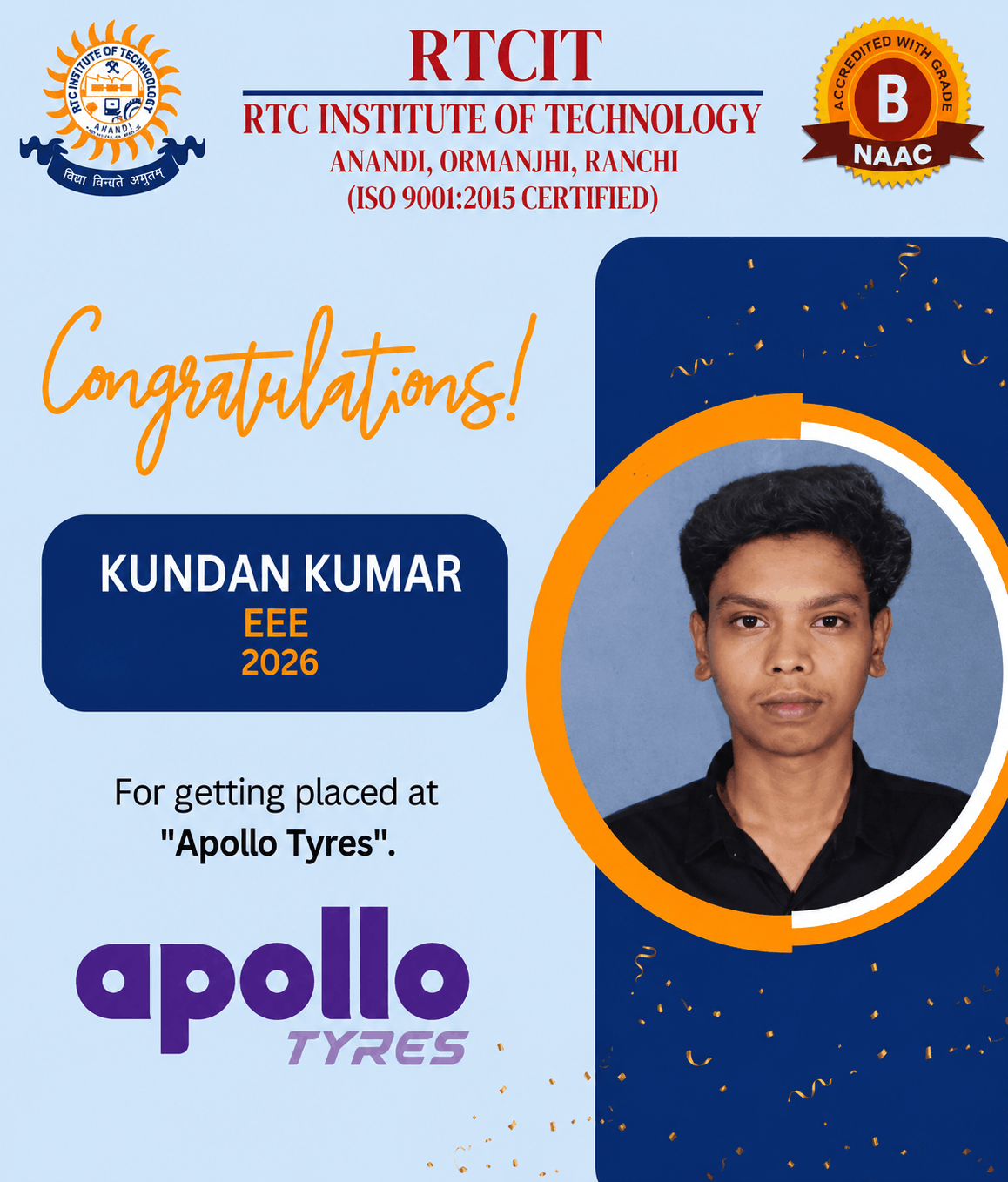 B.Tech Placed Student 18
