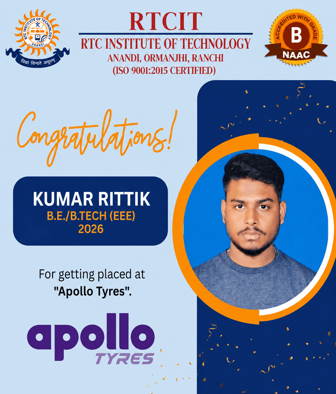 B.Tech Placed Student 19