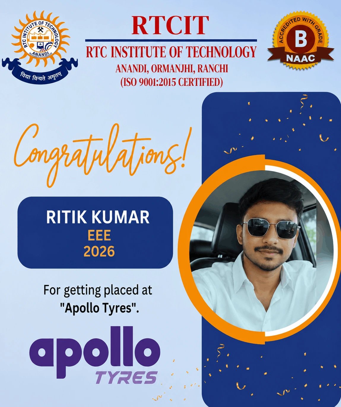 B.Tech Placed Student 9