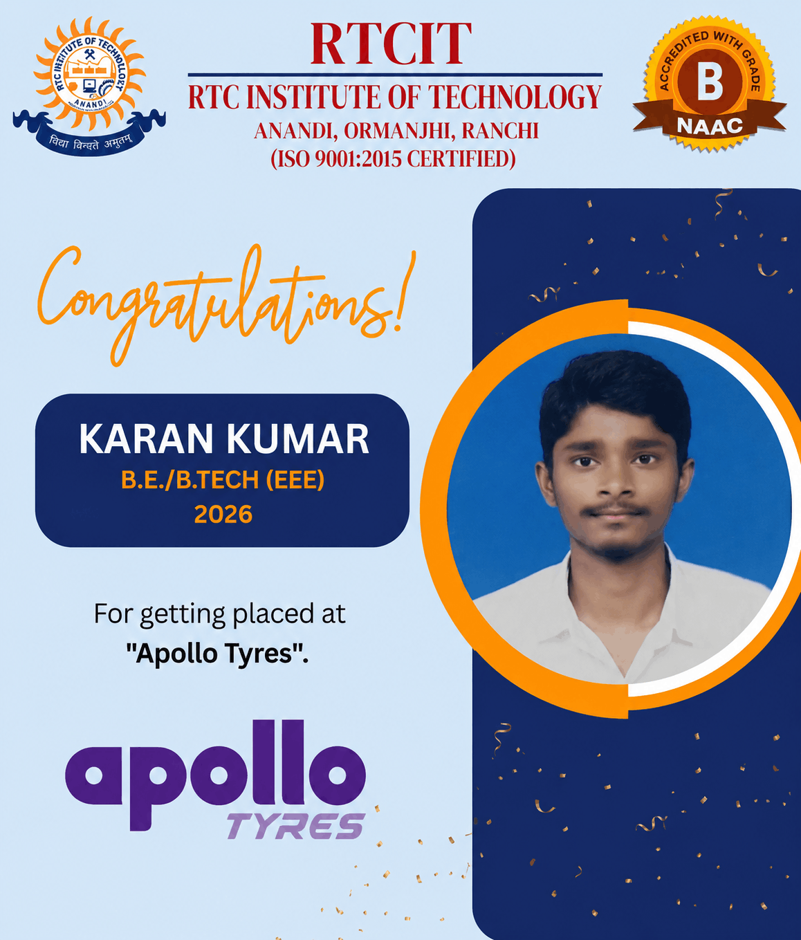 B.Tech Placed Student 16